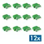 LogiLink Set adattatori in fibra ottica LC Quad, 12 pezzi, verde, con flangia, SC Duplex Breakout