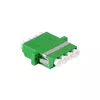LogiLink Set adattatori in fibra ottica LC Quad, 12 pezzi, verde, con flangia, SC Duplex Breakout