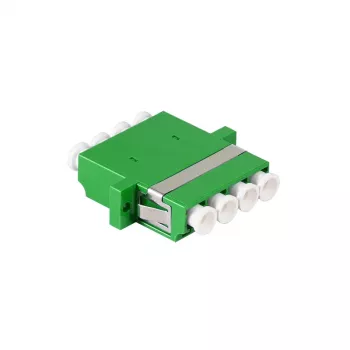 LogiLink Set adattatori in fibra ottica LC Quad, 12 pezzi, verde, con flangia, SC Duplex Breakout