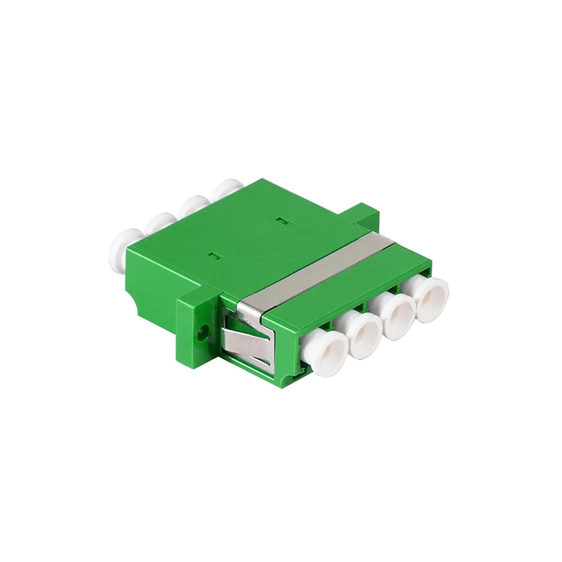 LogiLink Set adattatori in fibra ottica LC Quad, 12 pezzi, verde, con flangia, SC Duplex Breakout