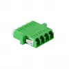 LogiLink Set adattatori in fibra ottica LC Quad, 12 pezzi, verde, con flangia, SC Duplex Breakout