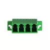LogiLink Set adattatori in fibra ottica LC Quad, 12 pezzi, verde, con flangia, SC Duplex Breakout