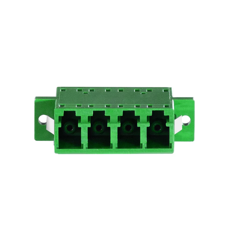 LogiLink Set adattatori in fibra ottica LC Quad, 12 pezzi, verde, con flangia, SC Duplex Breakout