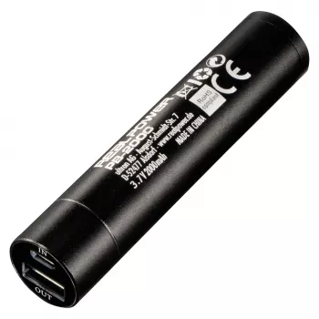 RealPower PB2000 mAh Power Bank in alluminio, nero
