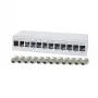 LogiLink NK4093 Patch panel desktop Cat.6A, 12 porte, grigio chiaro (RAL 7035), schermato, acciaio senza viti