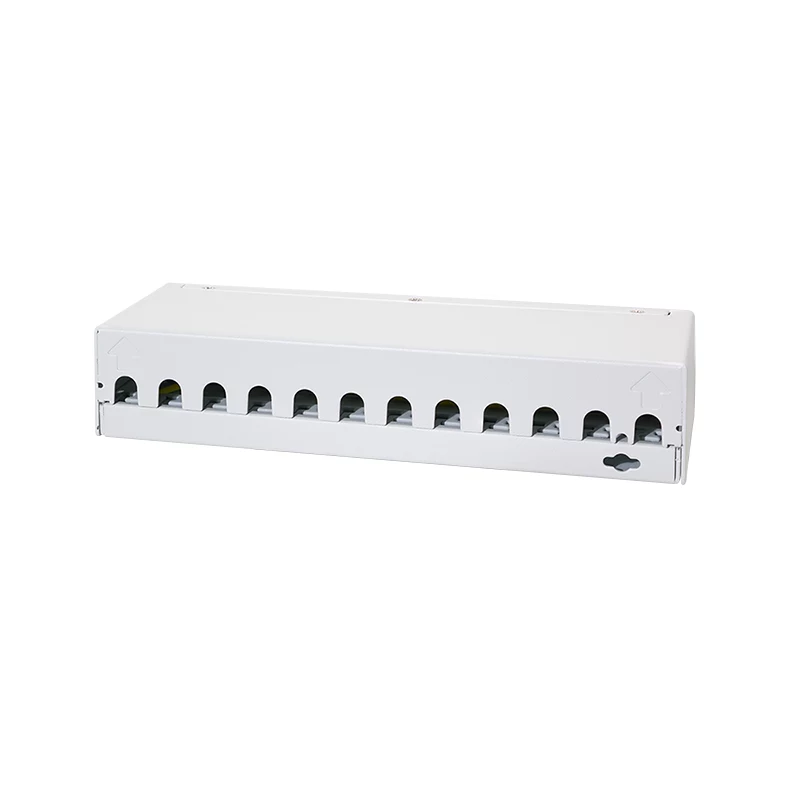 LogiLink NK4093 Patch panel desktop Cat.6A, 12 porte, grigio chiaro (RAL 7035), schermato, acciaio senza viti