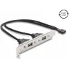 Delock Staffa slot USB 2.0 con 2 x porte EASY-USB Type-A
