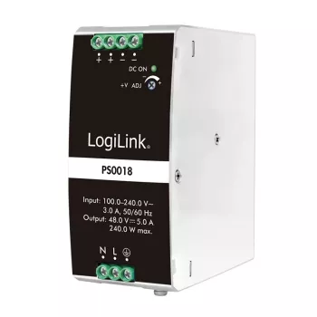 LogiLink Alimentatore professionale per guida DIN 240 W 48 V