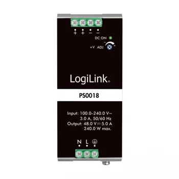 LogiLink Alimentatore professionale per guida DIN 240 W 48 V