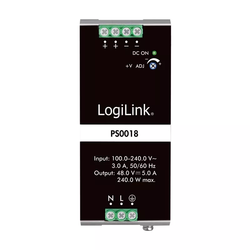 LogiLink Alimentatore professionale per guida DIN 240 W 48 V