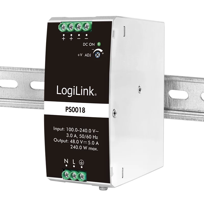 LogiLink Alimentatore professionale per guida DIN 240 W 48 V