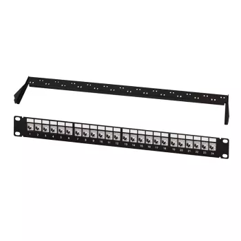 LogiLink Patch panel modulare 24 porte Cat.6A Keystone, 19