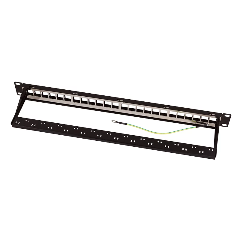 LogiLink Patch panel modulare 24 porte Cat.6A Keystone, 19 inch/1U, nero, EconLine