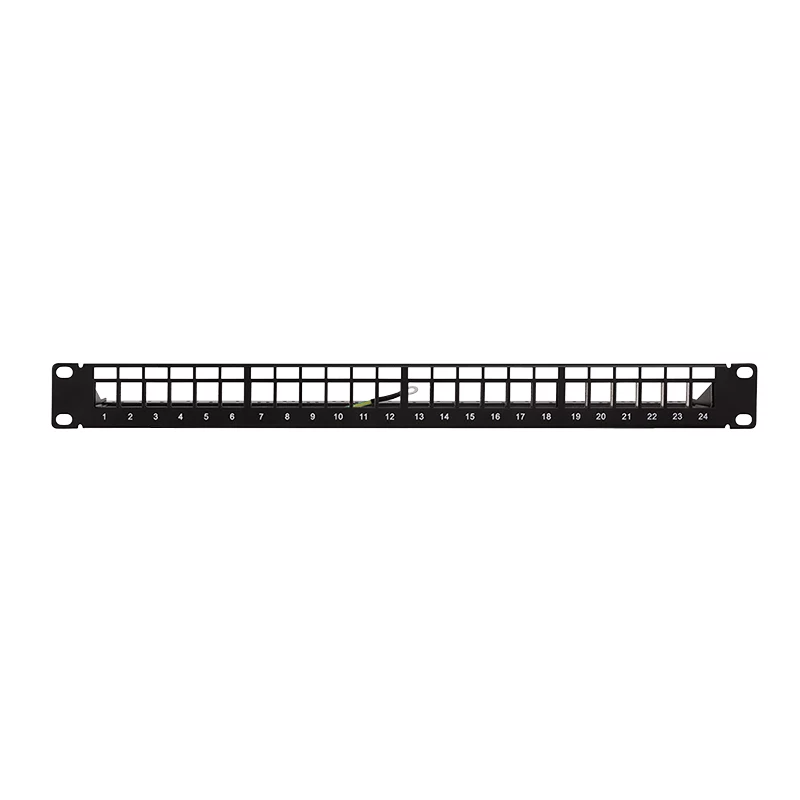 LogiLink Patch panel modulare 24 porte Cat.6A Keystone, 19 inch/1U, nero, EconLine