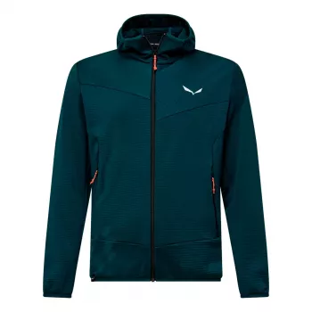 Giacca in pile con cappuccio Salewa Puez Altavia Polarlite da uomo Pond Blue