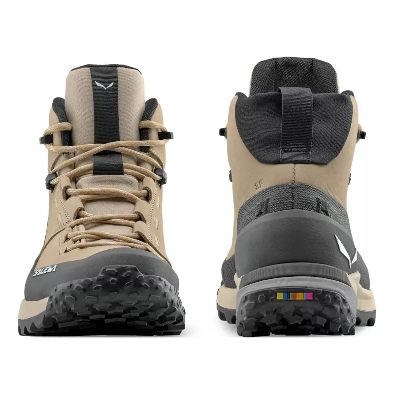 Scarpe da trekking da donna Salewa Puez Leather Mid PTX Quicksand/Onyx taglia 36.5