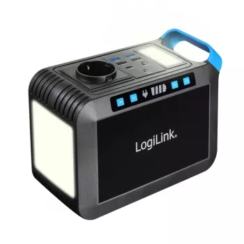 Power station LogiLink 200W, 148Wh Li-ion, onda sinusoidale pura, USB-C PD 45W, luce LED