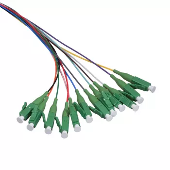 Set pigtail in fibra LogiLink 12 x LC/APC OS2 (G657.A1), 2 m, colorato, connettore verde