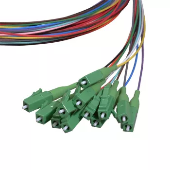 Set pigtail in fibra LogiLink 12 x LC/APC OS2 (G657.A1), 2 m, colorato, connettore verde