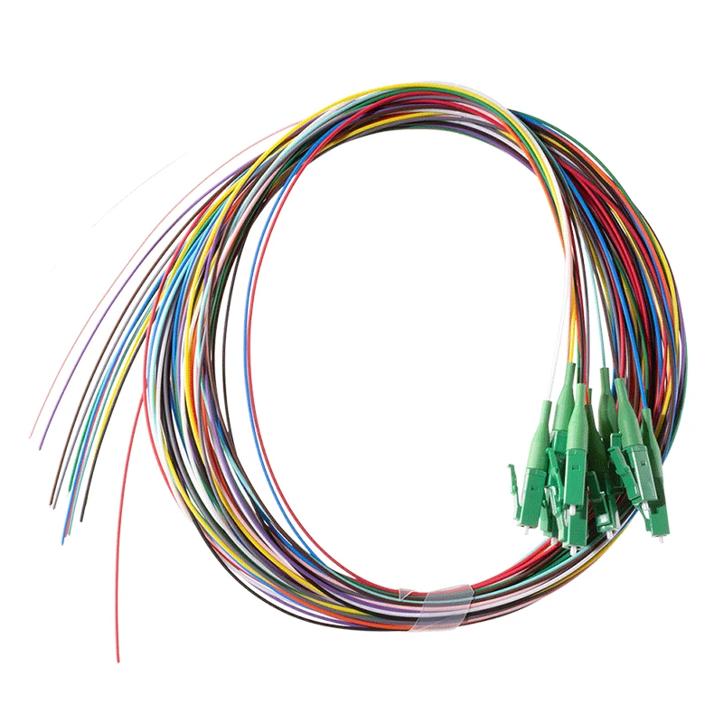 Set pigtail in fibra LogiLink 12 x LC/APC OS2 (G657.A1), 2 m, colorato, connettore verde