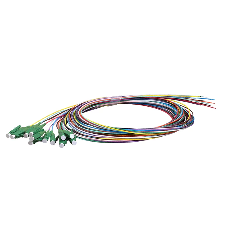 Set pigtail in fibra LogiLink 12 x LC/APC OS2 (G657.A1), 2 m, colorato, connettore verde