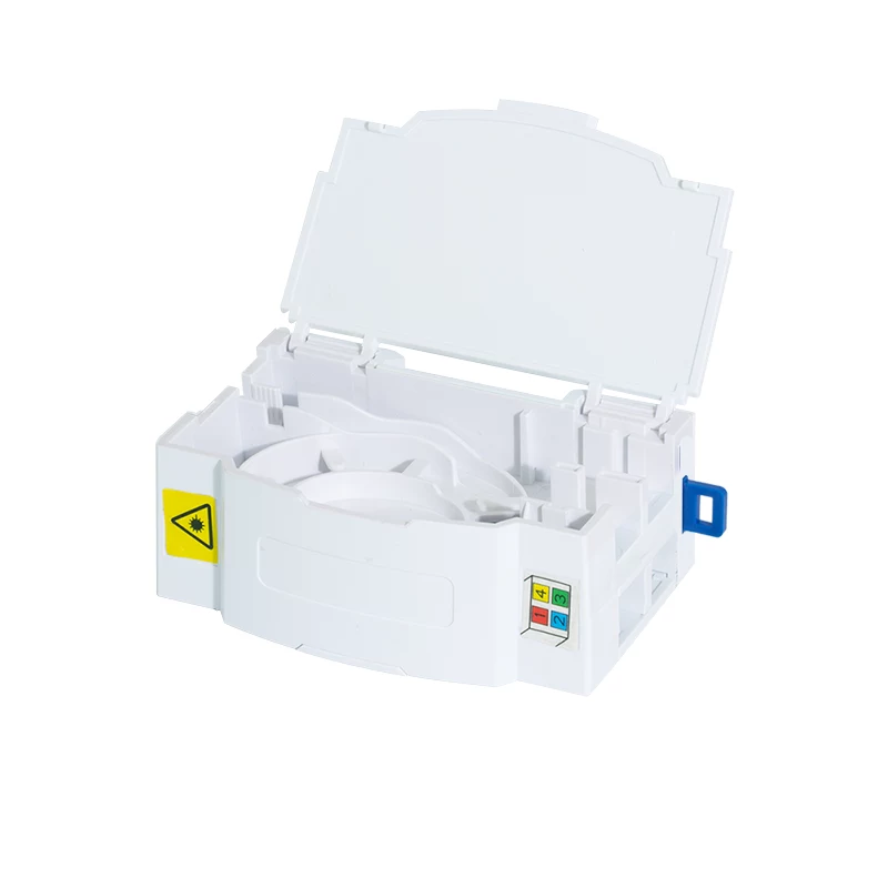 Scatola di terminazione FTTH LogiLink per montaggio su guida DIN, 4 porte, bianca