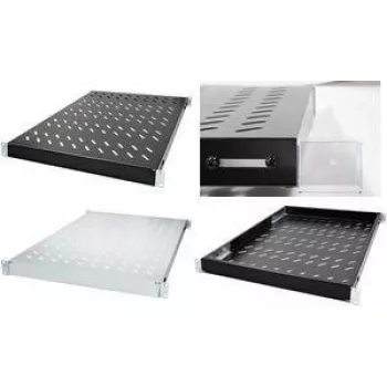 Ripiano rack regolabile LogiLink 19 pollici 1U profondità 350 mm grigio chiaro SF0600G