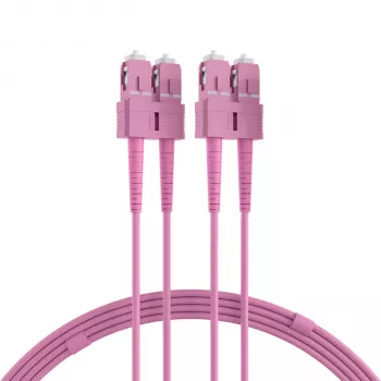 Cavo patch in fibra ottica EFB Elektronik O0318.1-1.2 SC duplex OM4 multimode, 1 m, viola, LSZH