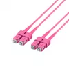 Cavo patch in fibra ottica EFB Elektronik O0318.1-1.2 SC duplex OM4 multimode, 1 m, viola, LSZH