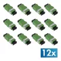Adattatore in fibra ottica LogiLink SC simplex, verde, senza flangia, confezione da 12