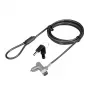 LogiLink NBS015 lucchetto universale con chiave per notebook, ultrabook, MacBook Pro e tablet – cavo in acciaio zincato, 2 m, nero/argento