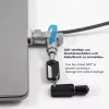 LogiLink NBS015 lucchetto universale con chiave per notebook, ultrabook, MacBook Pro e tablet – cavo in acciaio zincato, 2 m, nero/argento