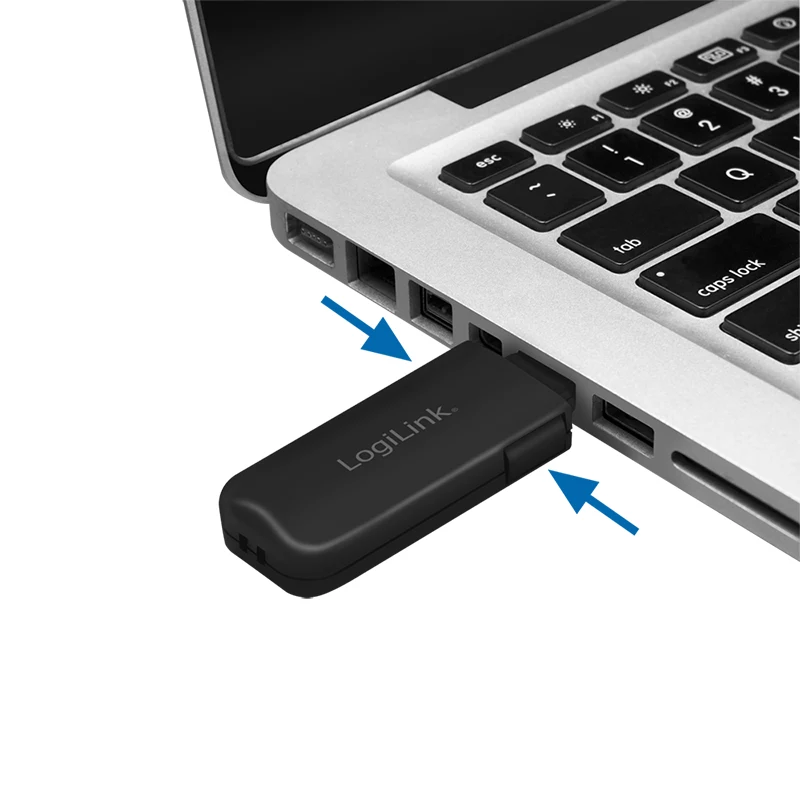 LogiLink AU0054 blocco porte USB-A con 1 chiave e 4 serrature, versione da viaggio, nero