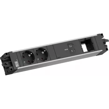 Bachmann STEP ALU 2x Schuko 1x USB-C 100W 1x Custom Module unità di distribuzione di corrente