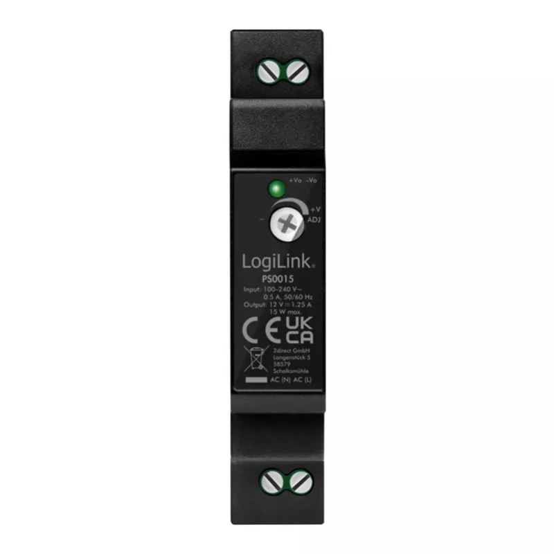 LOGILINK alimentatore per guida DIN 15 W / 12 V