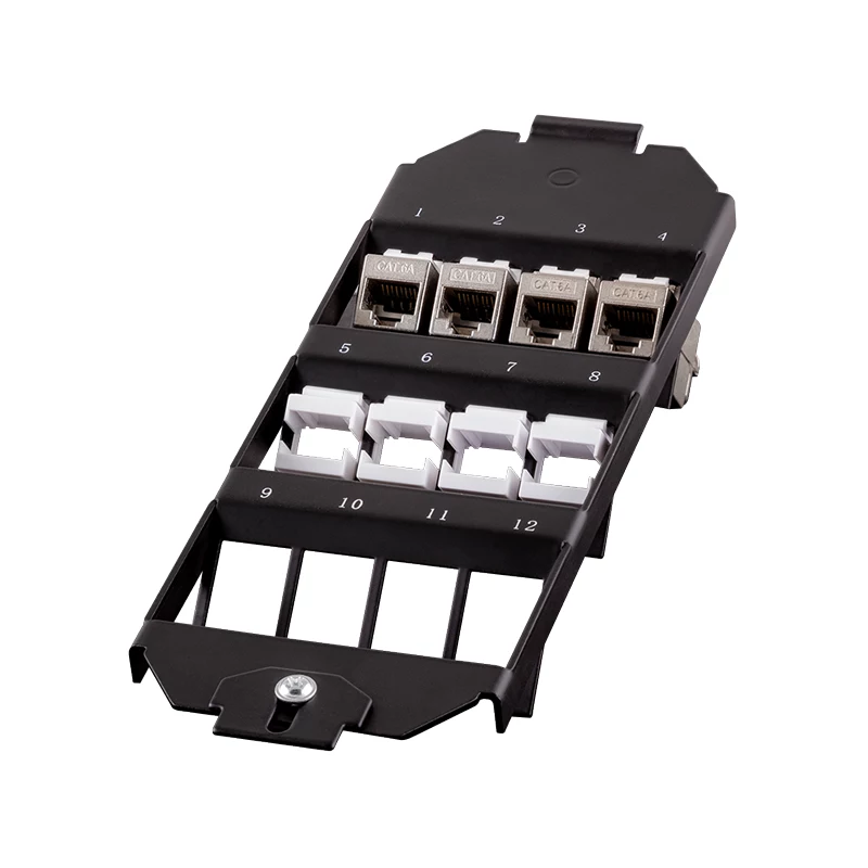 LOGILINK inserto per scatola a pavimento keystone per 3 x 4 moduli keystone, nero