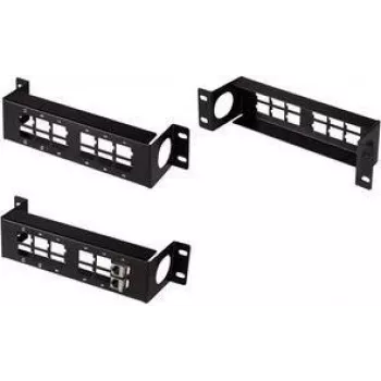 LogiLink patch panel keystone 10 pollici, 12 porte, nero RAL 9005, 1,5U, acciaio, non schermato