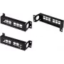 LogiLink patch panel keystone 10 pollici, 12 porte, nero RAL 9005, 1,5U, acciaio, non schermato