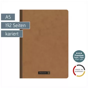 Brunnen FACT!plus quaderno A5 a quadretti 96 fogli marrone