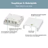 LOGILINK FTTH Rosetta di Terminazione FB1007, 4 Porte, Montaggio a Parete o su Guida DIN, Bianco