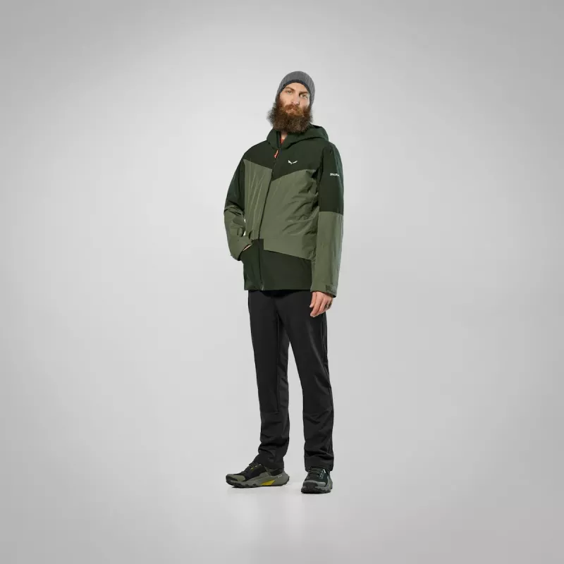 Salewa Giacca Hardshell Puez GTX 2L Uomo Verde Oliva Scuro Taglia L