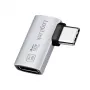 LogiLink USB4 Type-C adattatore 90°, C/M a C/F, 40 Gbit/s, 240W, 8K/60Hz, alluminio, argento