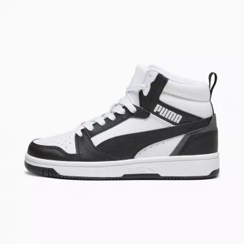 Puma Rebound V6 Mid sneaker bambino bianco nero 393831 01 taglia 38