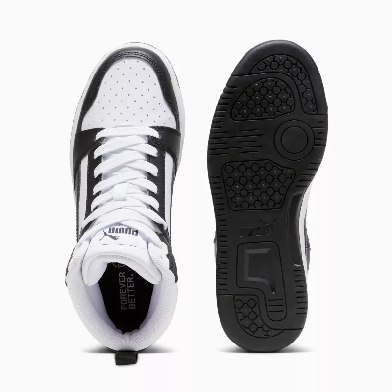 Puma Rebound V6 Mid sneaker bambino bianco nero 393831 01 taglia 38