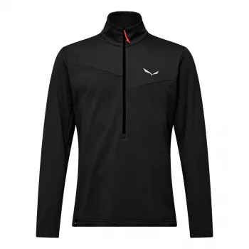 Salewa Puez Cammino Polarlite Half-Zip felpa in pile uomo - Black Out, taglia M