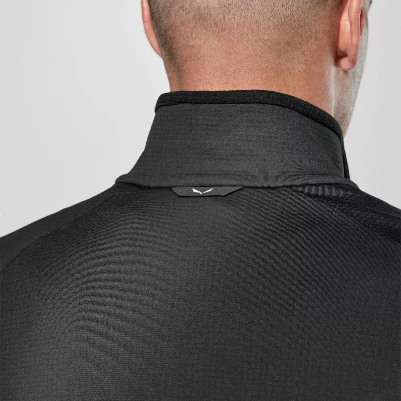 Salewa Puez Cammino Polarlite Half-Zip felpa in pile uomo - Black Out, taglia M