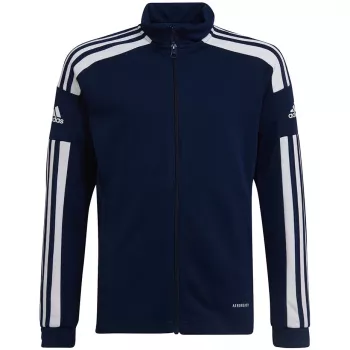 adidas Squadra 21 felpa da allenamento con zip integrale blu navy giovane 152cm