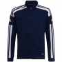 adidas Squadra 21 felpa da allenamento con zip integrale blu navy giovane 152cm