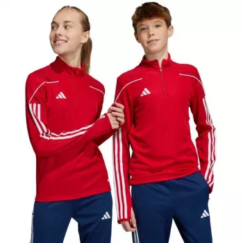 adidas Tiro 23 League top da allenamento bambino felpa rossa HS3489 taglia 164