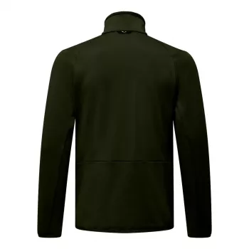 Salewa uomo Puez Cammino felpa con cappuccio full-zip in pile, verde oliva scuro, taglia XL